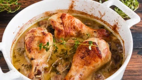 Poulet au cidre en cocotte